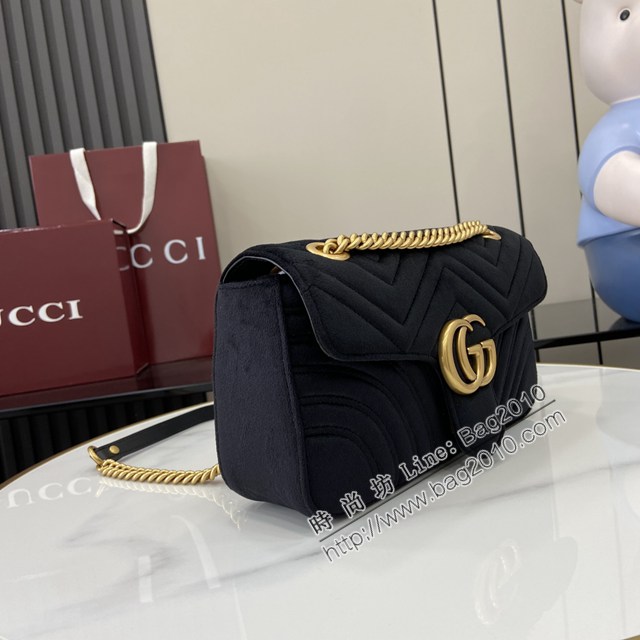 Gucci專櫃古馳最新款Marmont系列絎縫迷你手袋鏈條肩背包 jh2790型號：443497